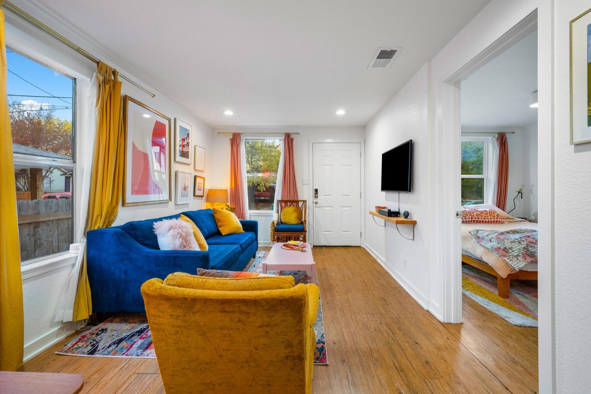אוסטין Stylish, Artsy Bungalow Central Eastside מראה חיצוני תמונה